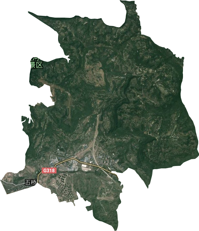 五橋街道衛星圖