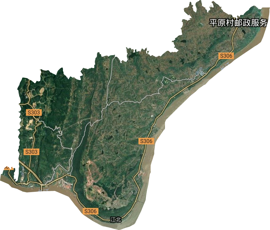 江北街道衛星圖