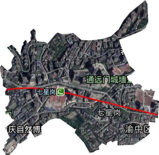 七星崗街道衛星圖