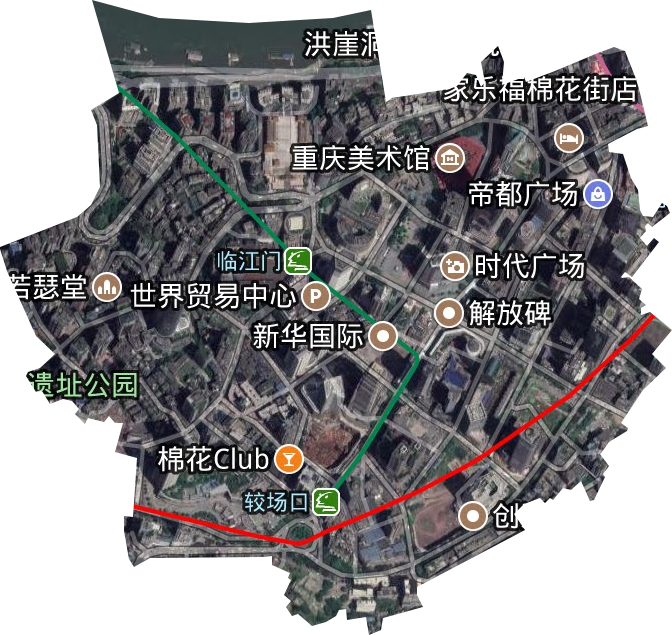 解放碑街道衛(wèi)星圖
