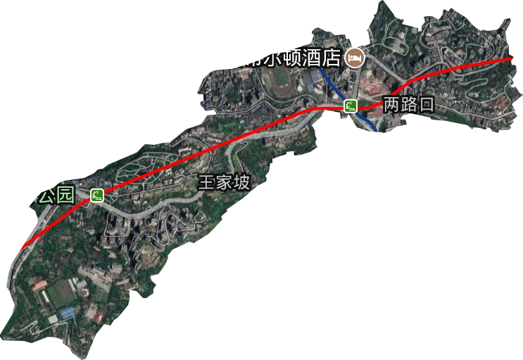 兩路口街道衛星圖