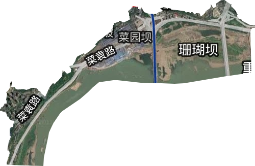 菜園壩街道衛(wèi)星圖