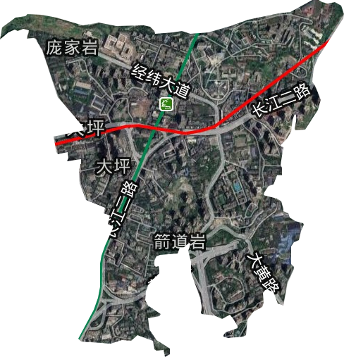 大坪街道衛星圖