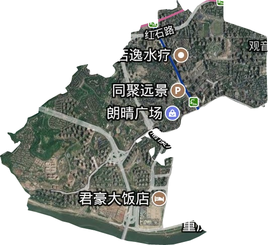 觀音橋街道衛(wèi)星圖