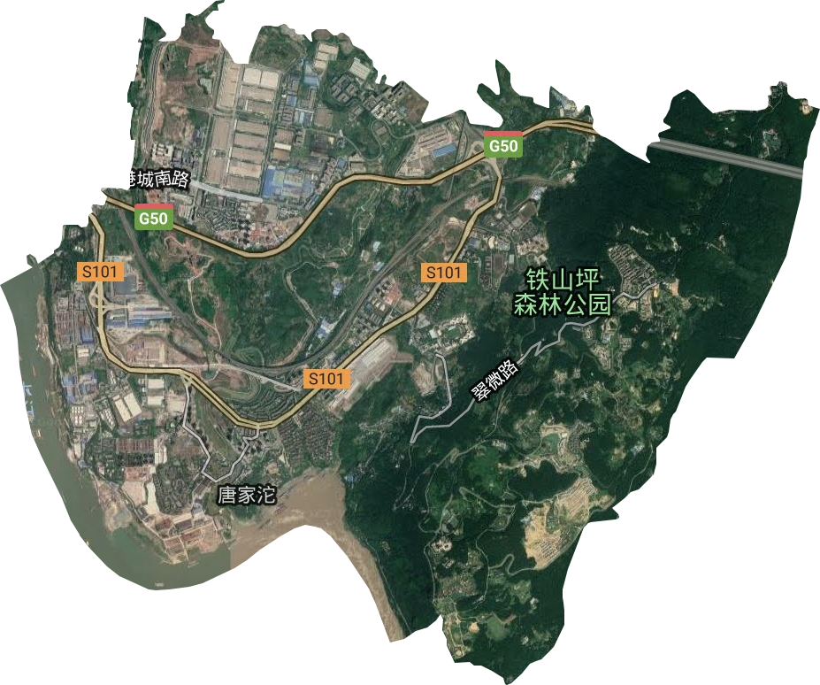 鐵山坪街道衛星圖