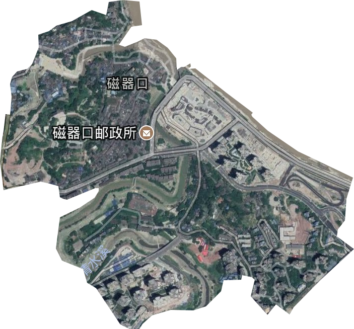 磁器口街道衛(wèi)星圖