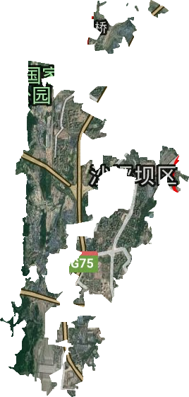 覃家崗街道衛星圖
