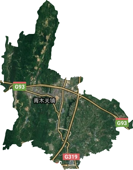 青木關鎮衛星圖