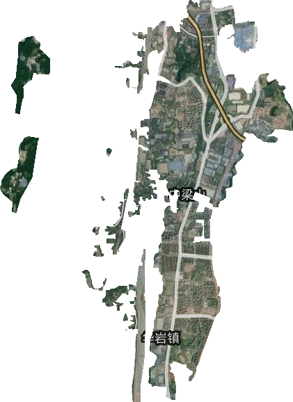 中梁山街道衛星圖