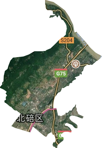 北溫泉街道衛星圖