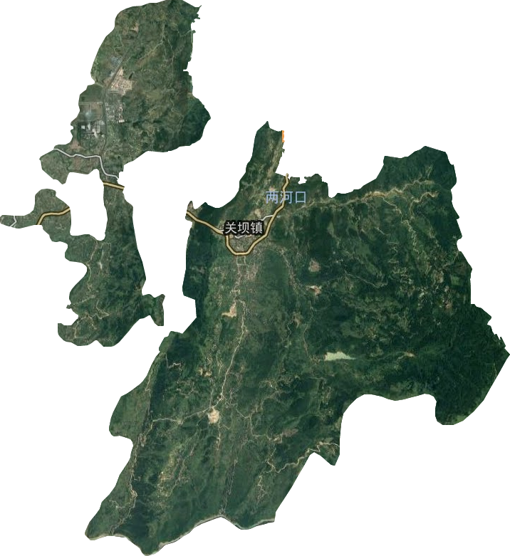 關壩鎮衛星圖