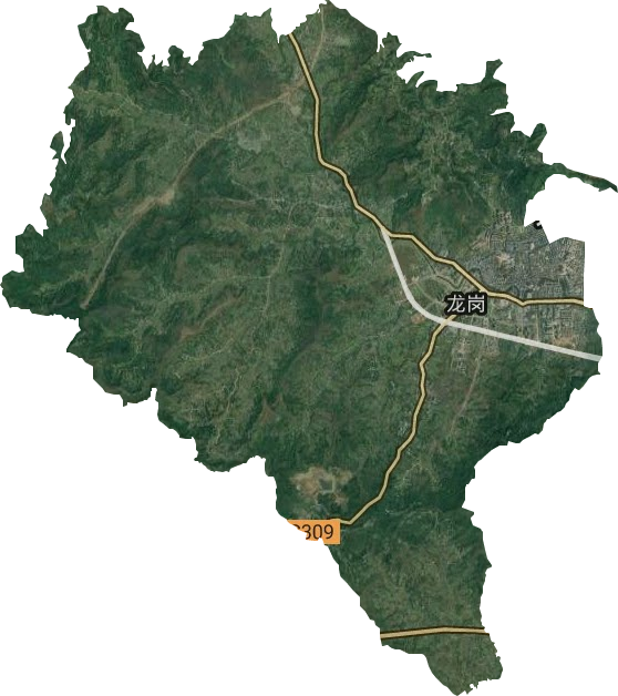龍崗街道衛星圖