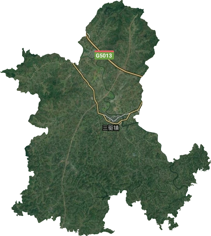三驅(qū)鎮(zhèn)衛(wèi)星圖