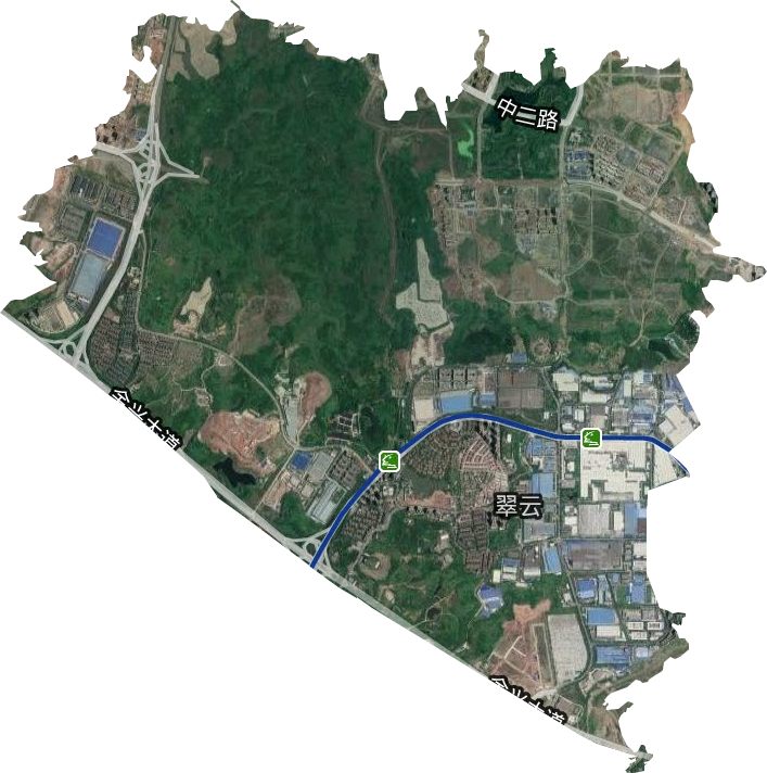 翠云街道衛星圖