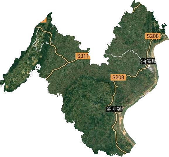油溪鎮衛星圖