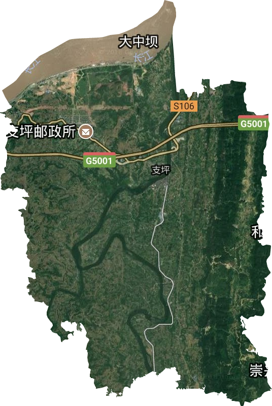 支坪鎮衛星圖