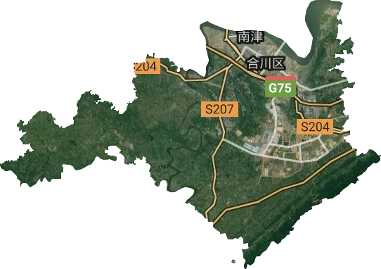 南津街街道衛星圖