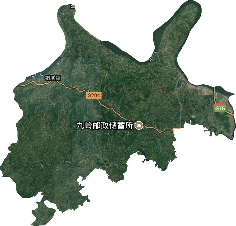 銅溪鎮(zhèn)衛(wèi)星圖