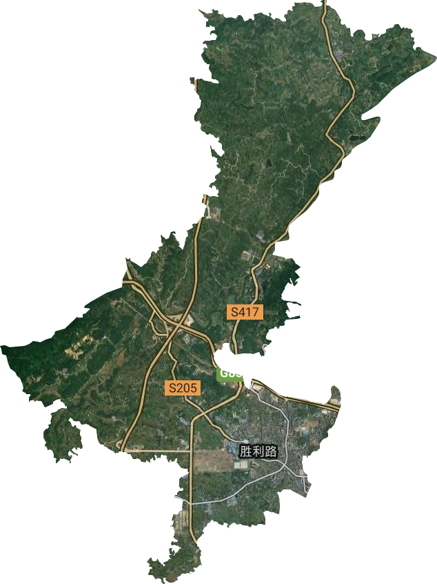 勝利路街道衛星圖