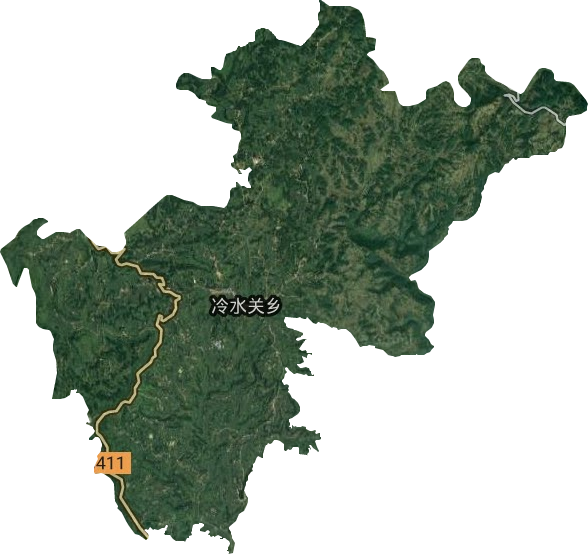 冷水關鄉(xiāng)衛(wèi)星圖