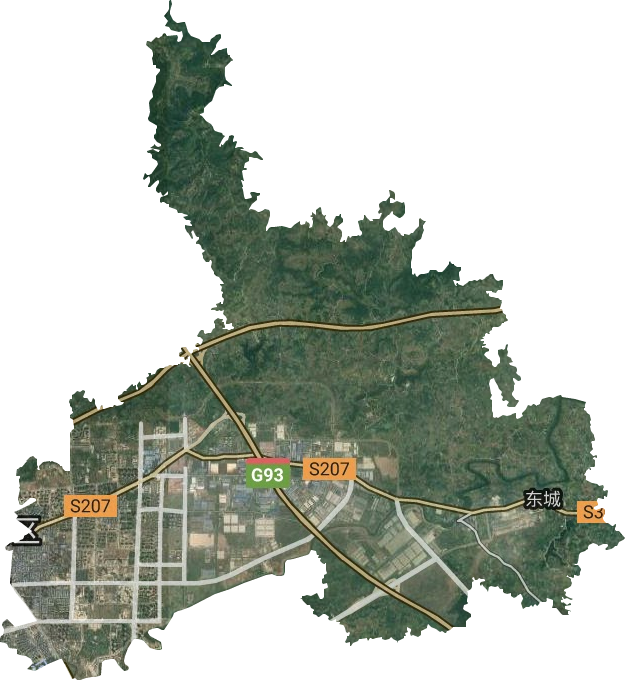 東城街道衛星圖