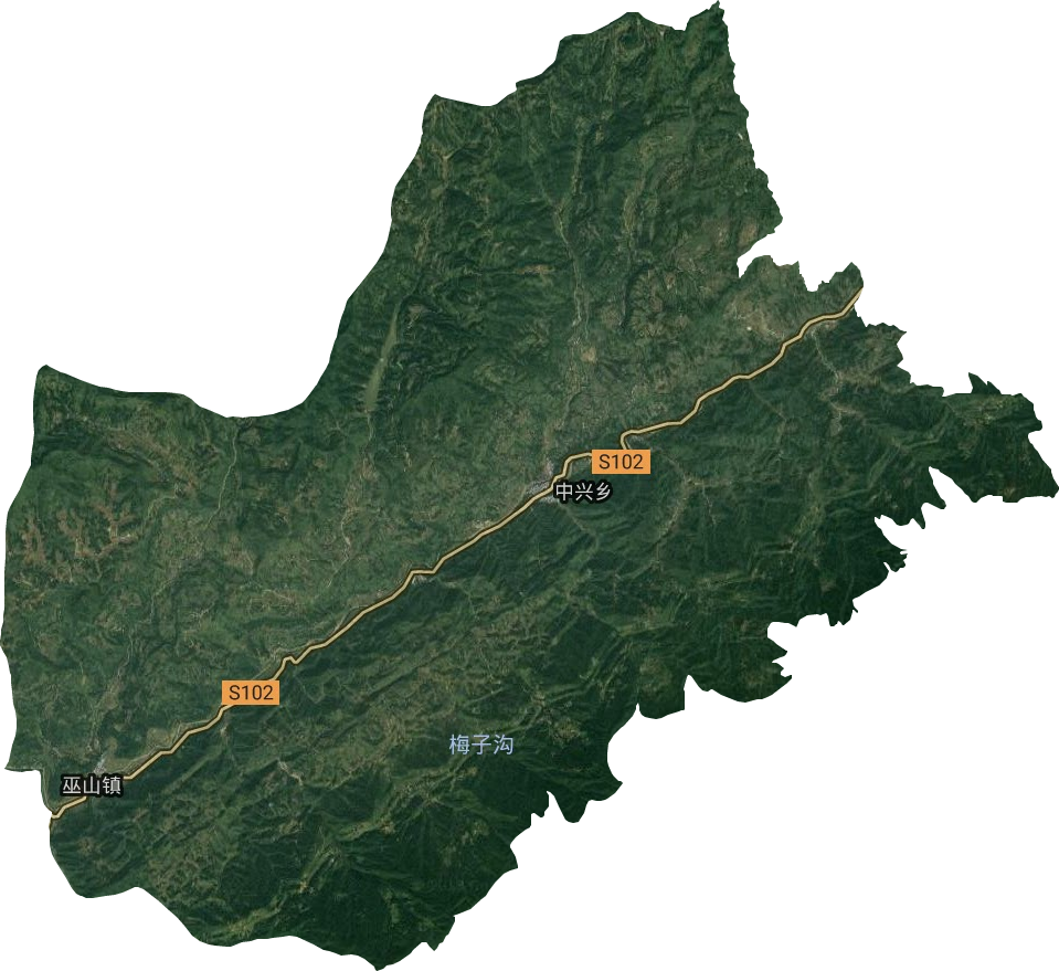 巫山鎮衛星圖