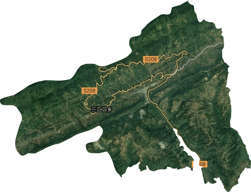 三匯口鄉衛星圖