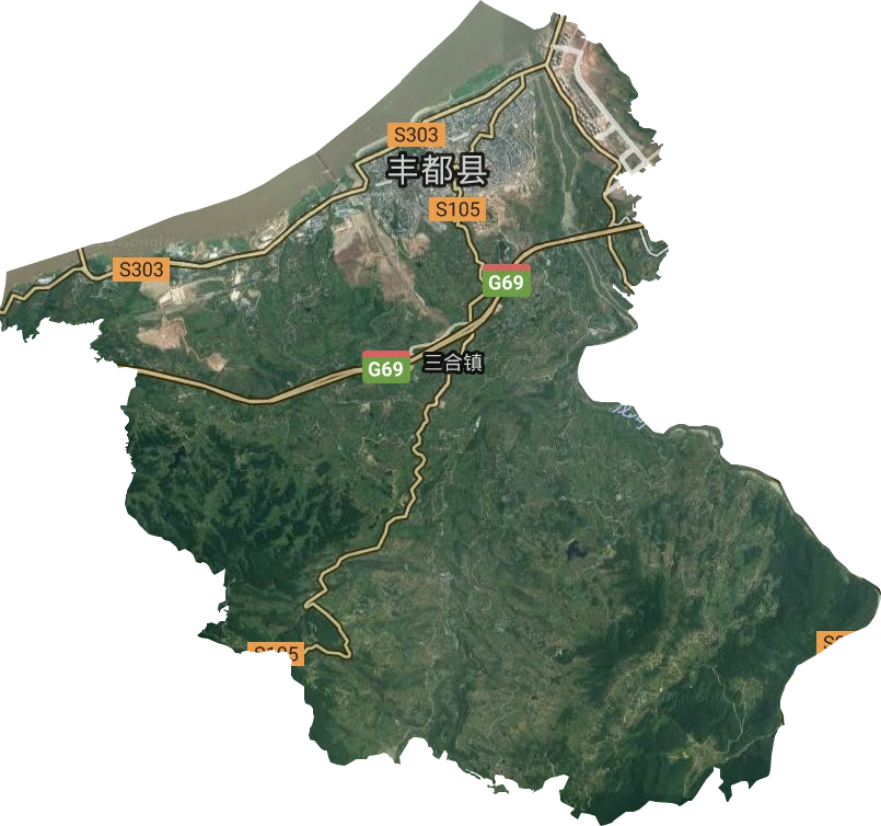 三合街道衛星圖