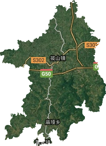 拔山鎮衛星圖