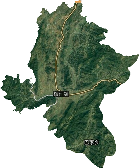 梅江鎮衛星圖