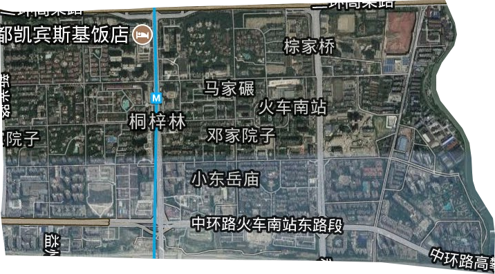 火車南站街道衛星圖