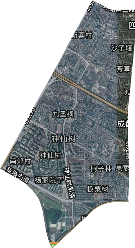 芳草街道衛星圖