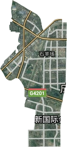 石羊場街道衛星圖