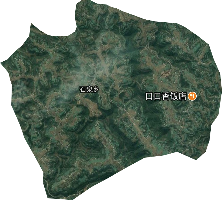 石泉鄉衛星圖