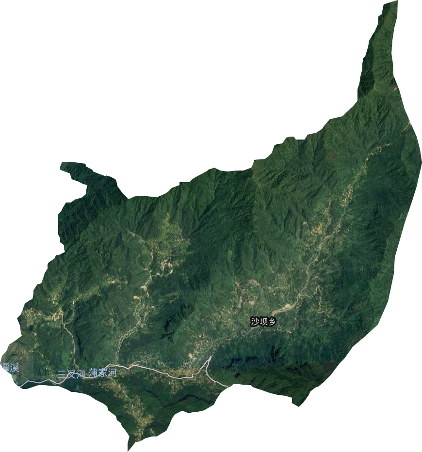沙壩鄉衛星圖