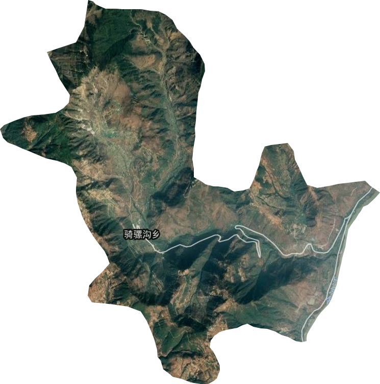 騎騾溝鄉衛星圖