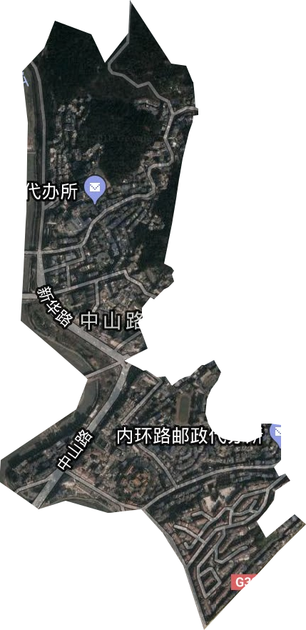 中山路街道衛星圖