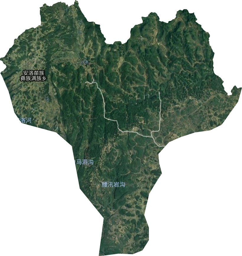 安洛苗族彝族滿族鄉衛星圖