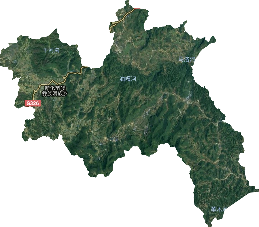 新化苗族彝族滿族鄉衛星圖