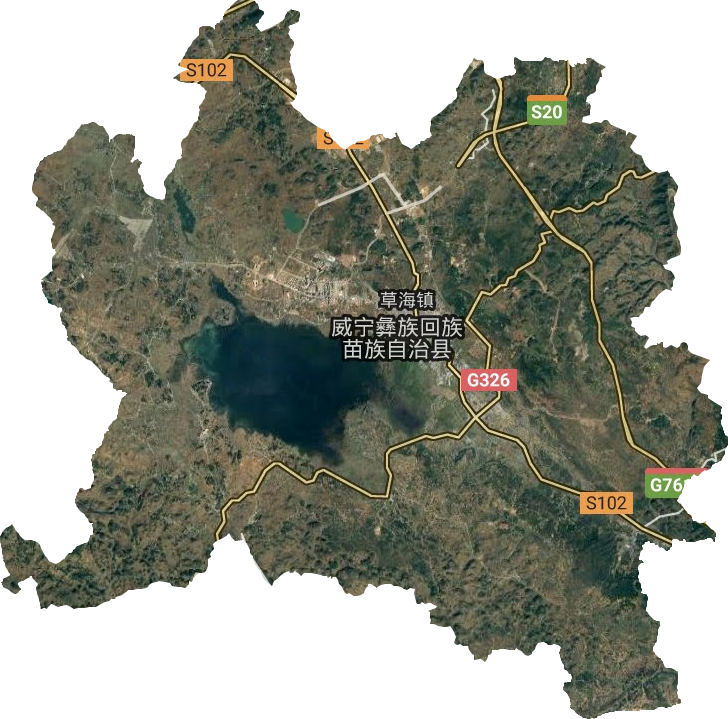 草海鎮(zhèn)衛(wèi)星圖