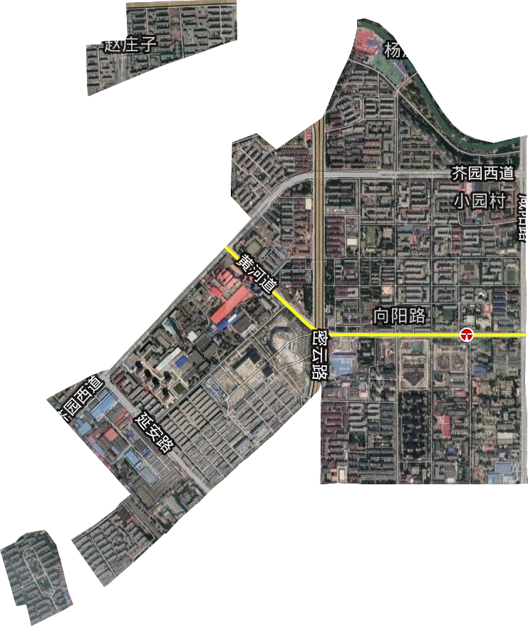 向陽路街道衛星圖
