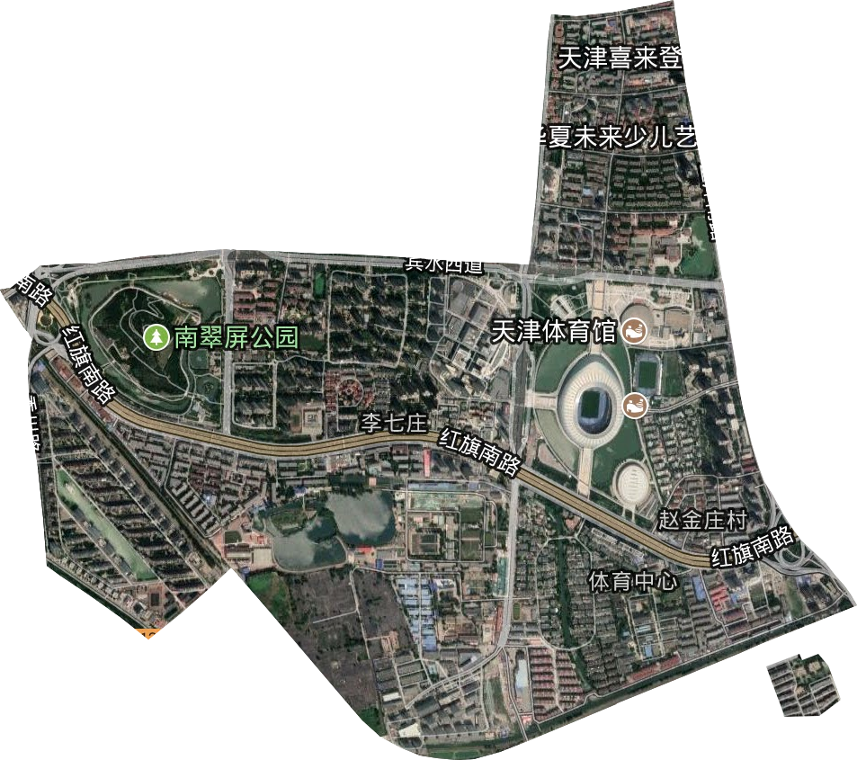 體育中心街道衛星圖