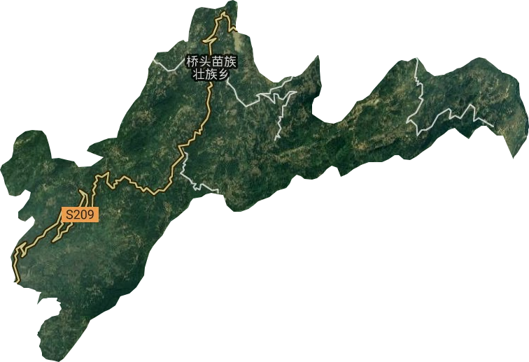 橋頭苗族壯族鄉(xiāng)衛(wèi)星圖