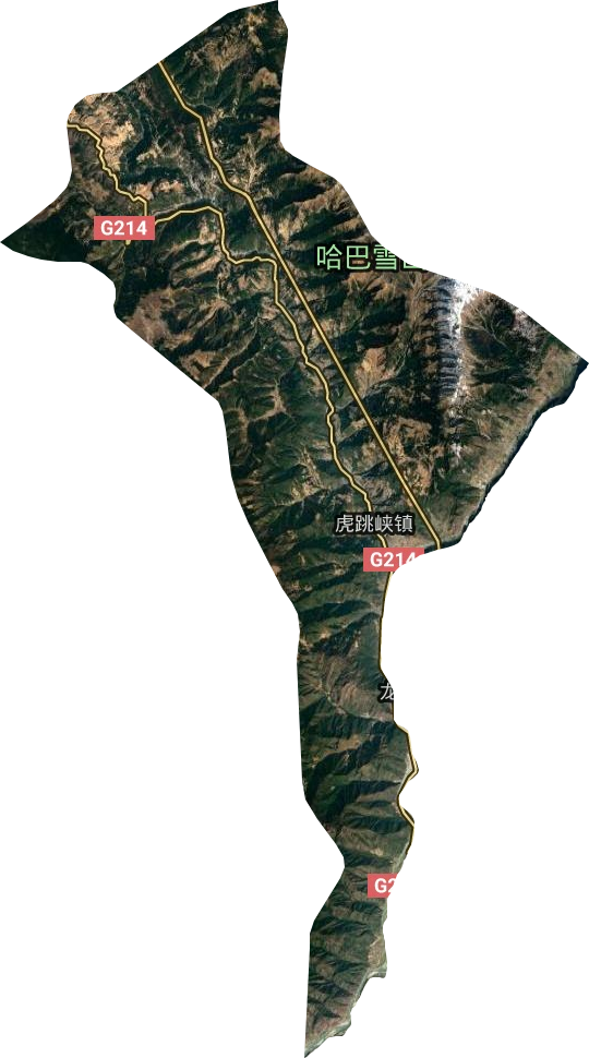 虎跳峽鎮衛星圖