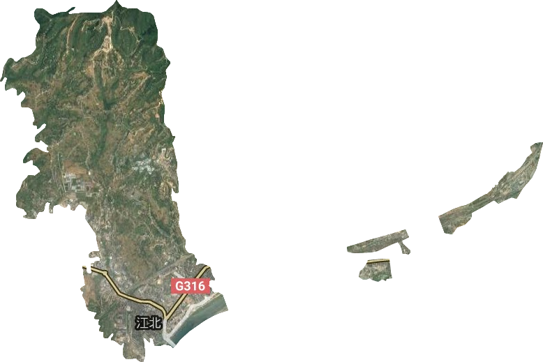 江北街道衛星圖