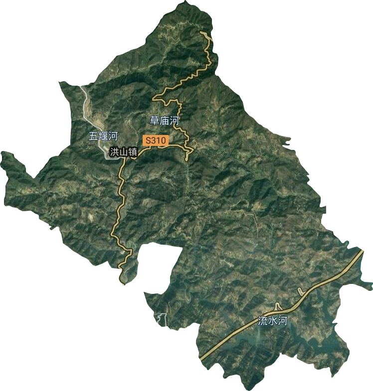 洪山鎮衛星圖