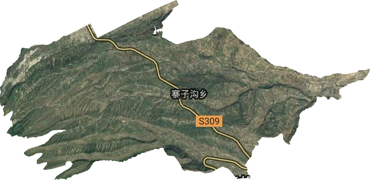 寨子溝鄉(xiāng)衛(wèi)星圖