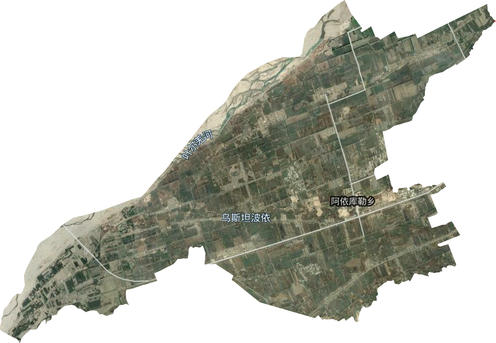 阿依庫勒鄉衛星圖