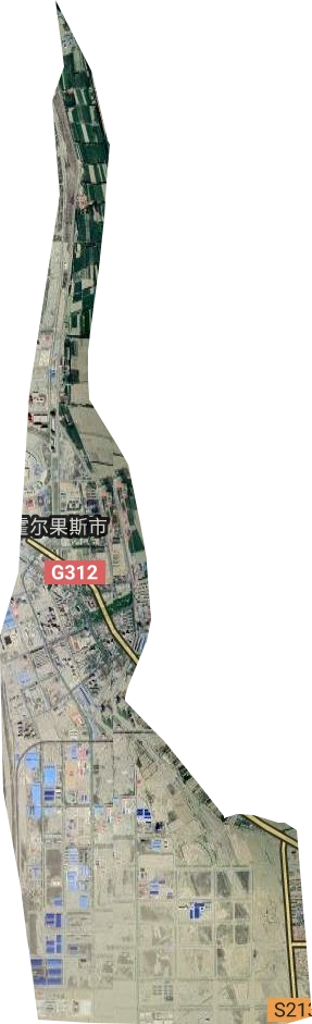 霍爾果斯口岸衛星圖