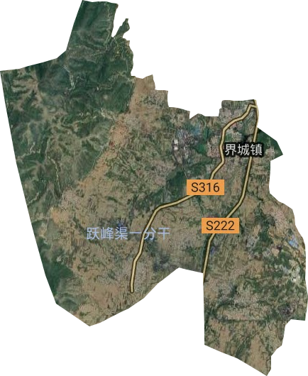 界城鎮衛星圖